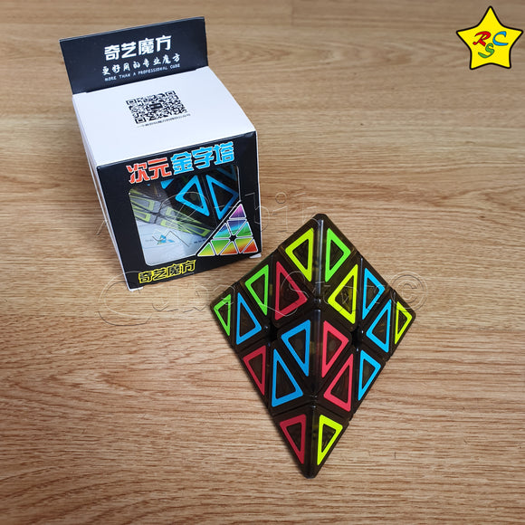 Cubo Rubik Pyraminx Cobra Ciyuan Cube Qiyi 3x3 Tiled Negro