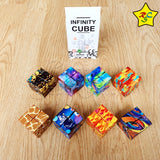 Infinity Cube Fidget Toy Cadena Puzzle Multicolor Degradado