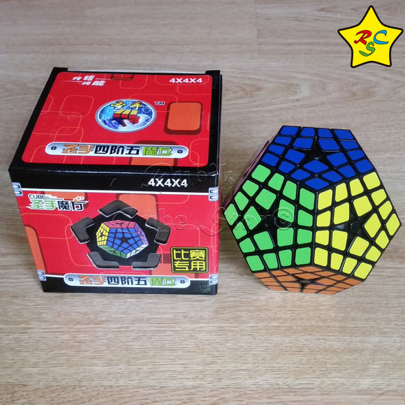 Cubo Rubik Master Kilominx Shengshou 4x4 Megaminx Dodecaedro - Negro