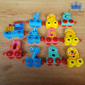 Aprende Numeros Tren Carros Figuras Ruedas Infantil 11pcs