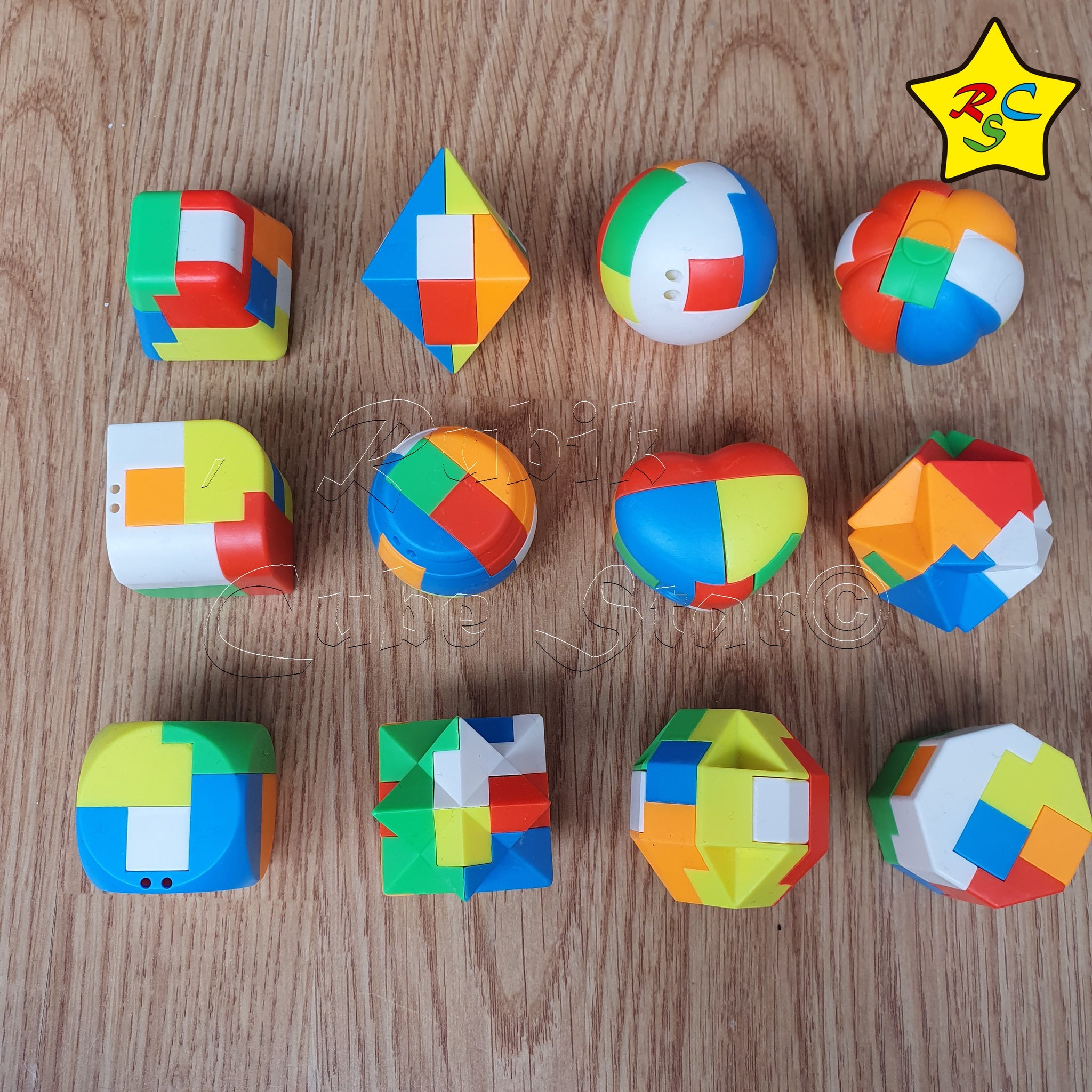 Puzzle Armar Encajar Piezas Rompecabeza Multicolor Esfera Cilindro – Rubik  Cube Star