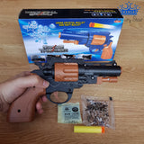 Pistola Didactica 2x1 Dardos Y Bolas Hidro Gel - Revolver
