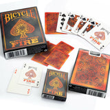 Cartas Bicycle Fire Fuego Baraja Llamas Devil Rojo Naranja