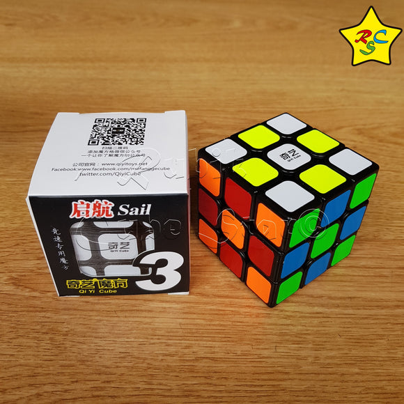Cubo Rubik Qiyi Sail 3x3 Original Speed Cube - Negro